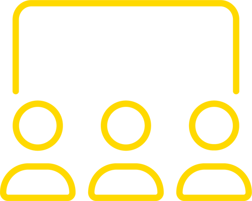 people in front of a screen