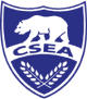 csea logo with shield and bear